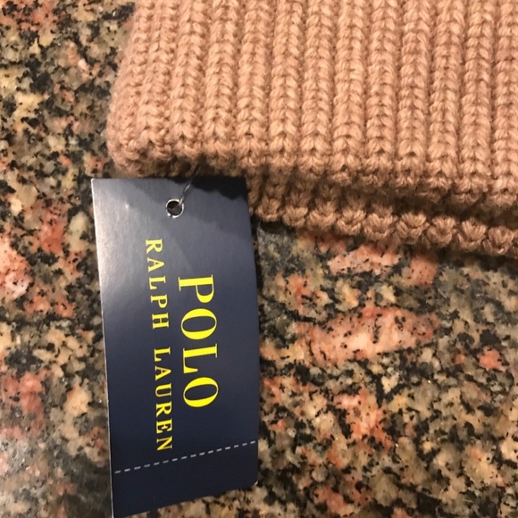 POLO RALPH LAUREN Camel Knit GOLDEN RETRIEVER Hat - Picture 2 of 2